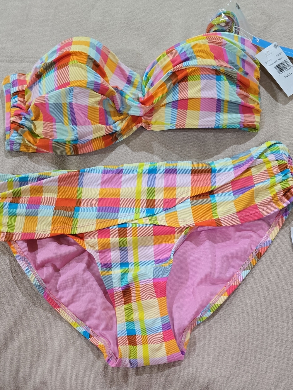 NWT- BLEU ROD BEATTIE  Madras Bikini